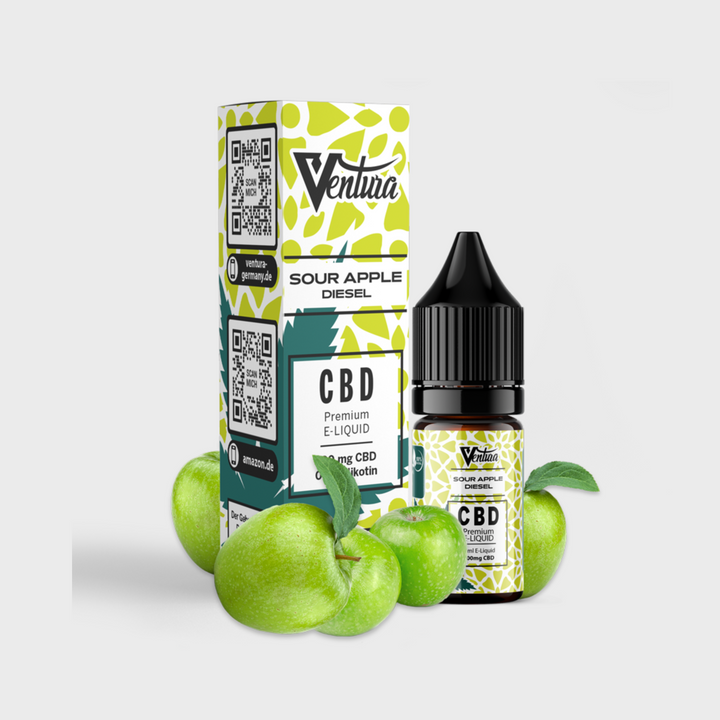 Ventura Premium CBD E-Liquid Sour Apple Diesel