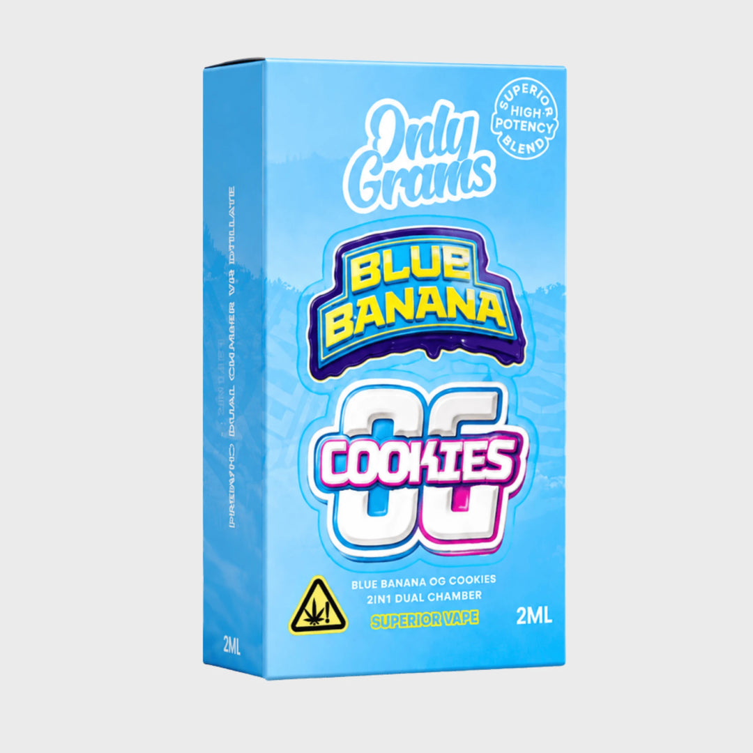 OnlyGrams Dual Vape Blue Banana und OG Cookies, 2 ml, Produktabbildung