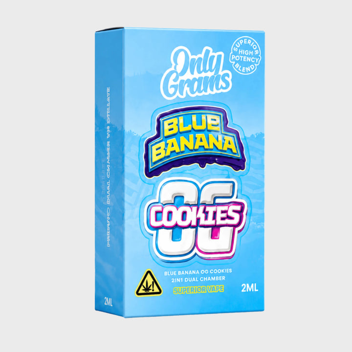 OnlyGrams Dual Vape Blue Banana und OG Cookies, 2 ml, Produktabbildung