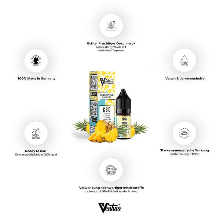 Ventura Premium CBD E-Liquid Pineapple Express
